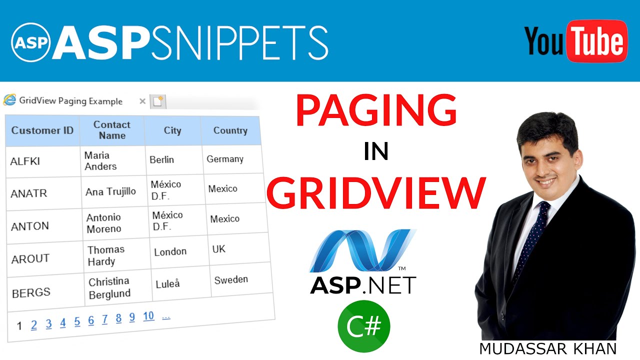 Implement Paging in ASP.Net GridView in Code Behind using C#