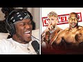KSI Reacts To Jake Paul vs Mike Tyson CANCELLED