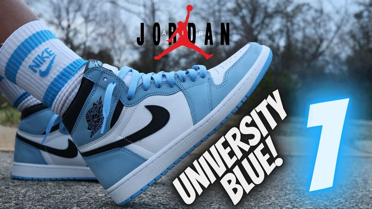 JORDAN 1 UNIVERSITY BLUE REVIEW & ON FEET W/ LACE SWAPS!!