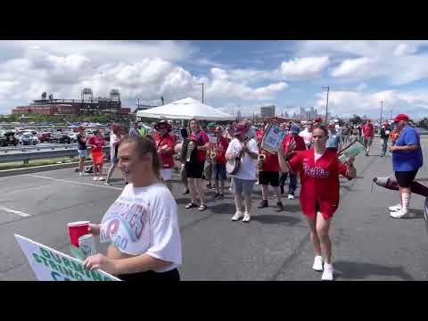 2023-06-24 The Durning String Band in the Citizens Bank Park parking lot