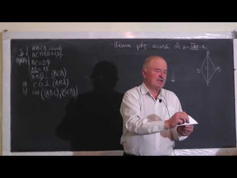 1/2 1318 Drepte si plane perpendiculare Teorema celor 3 perpendiculare Apotema piramidei Clasa 8