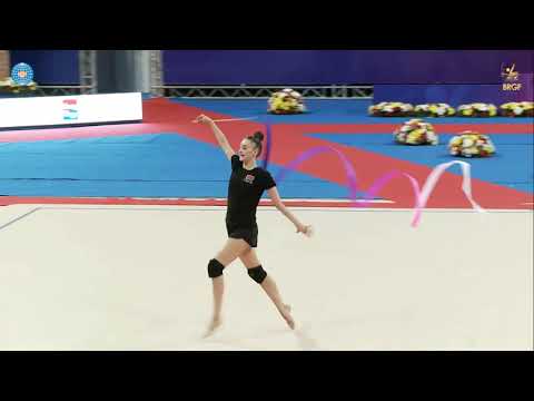 Alina Hasrnasko Ribbon Training World Cup Sofia 2019