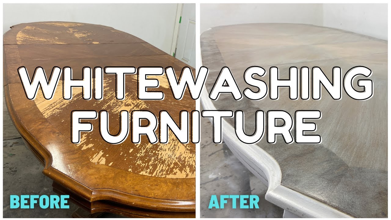 Watch video How I Whitewashed a Dining Room Table Now How I Whitewashed a Dining Room Table