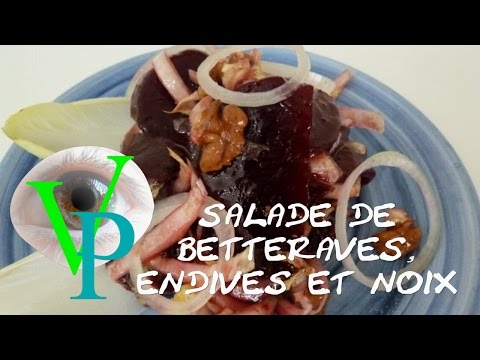 La seule recette de la SALADE DE BETTERAVES,ENDIVES ET NOIX