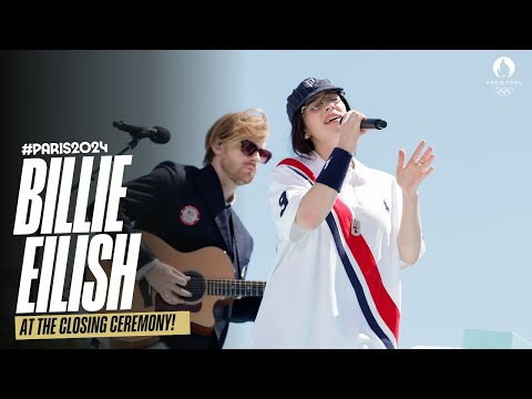 Billie Eilish at the #Paris2024 Closing Ceremony 🎤✨