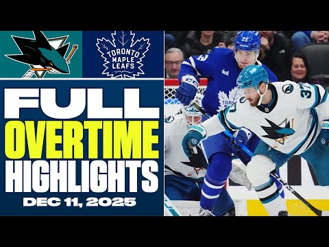 San Jose Sharks at Toronto Maple Leafs | FULL Overtime Highlights - December 11, 2025