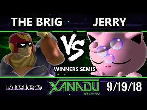 S@X 268 SSBM  - EBM | Jerry (Jigglypuff) Vs.  The Brig (Captain Falcon) Smash Melee Winners Semis