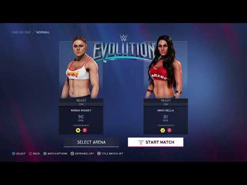 WWE 2K20 Ronda Rousey VS Nikki Bella | One On One Match