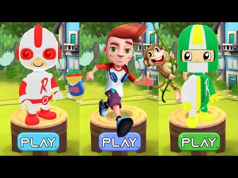 Tag with Ricochet Racer Ryan vs Bus Rush 2 Monkey Fun Run GamePlay
