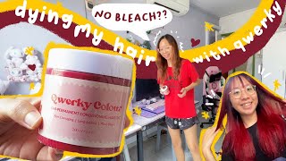 qwerkycolour | no-bleach red hair dye review (∪ ◡ ∪)