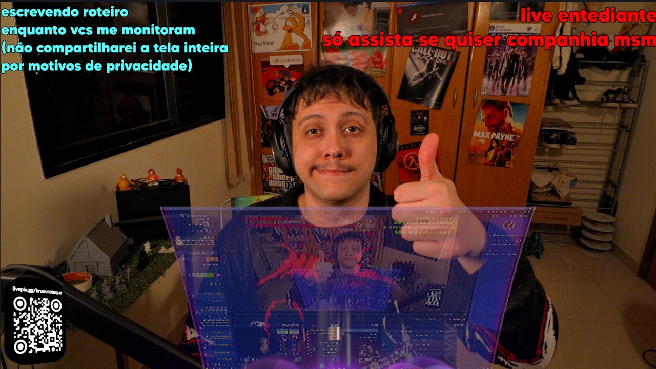 escrevendo roteiro em silencio (leia o texto na tela)