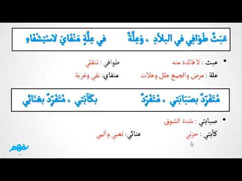 نص المساء - نصوص - لغة عربية - للثانوية العامة - المنهج المصري -  نفهم