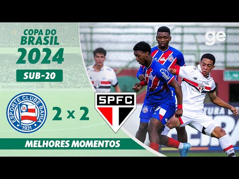Gols e lances de Bahia x São Paulo
