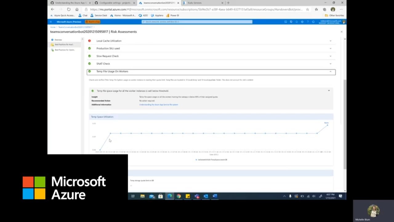 How to troubleshoot temporary storage on Azure App Service