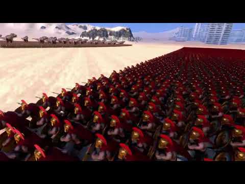 10 000 Spartans vs Dino Army Ultimate Epic Battle Simulator UEBS