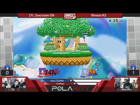 CFL Smackdown 134 WiiU - Diz (Sonic) vs KingWill (Sonic) - Winners R3