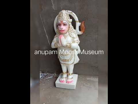 Standing Hanuman Marble God Statue