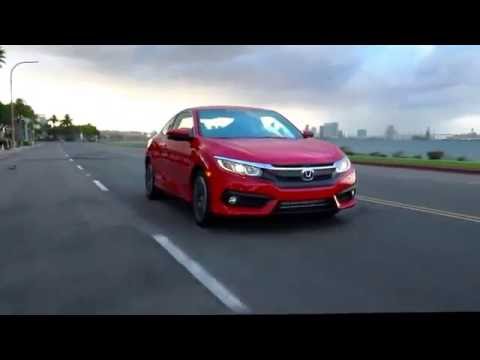 2016 Honda Civic Coupe in red Test Drive