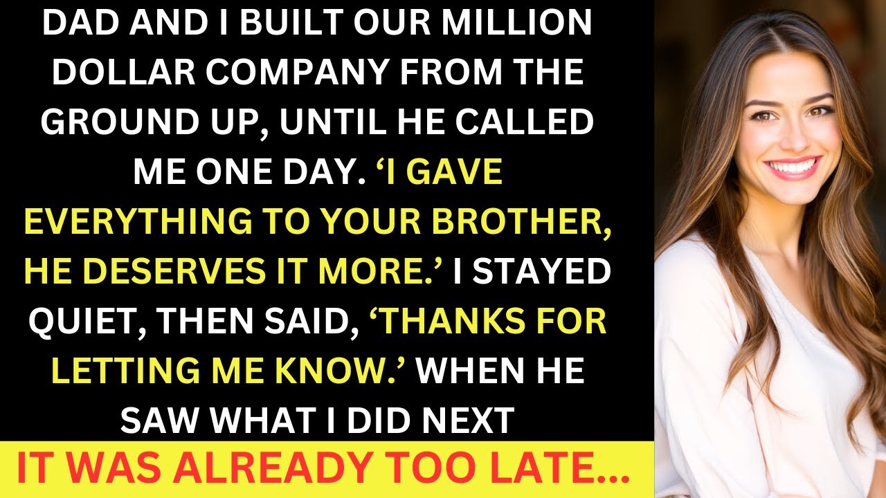 Built Our Million Dollar Company With My Father, Until He Kicked Me Out And Gave My Brother Every...