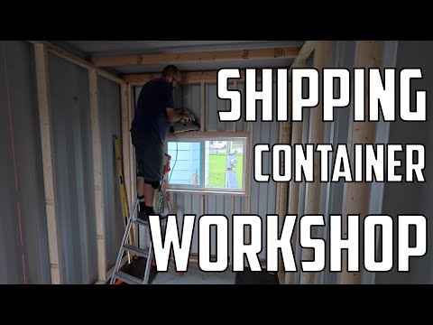 ⛵️Building a shipping container workshop for our hurricane-damaged catamaran refit. Ep 647