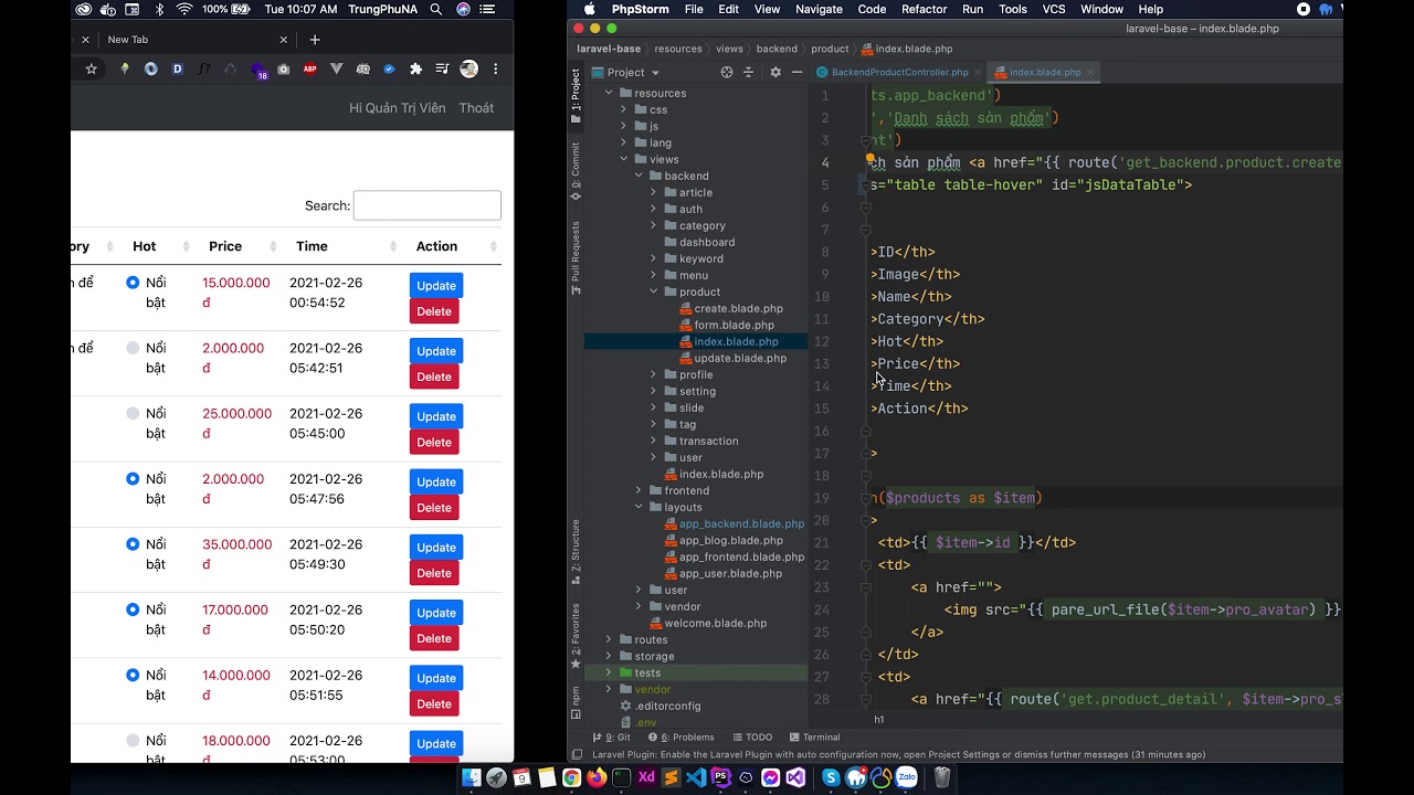 Đồ án tốt nghiệp - Build core website bán hàng bằng laravel 8x - Phần 14