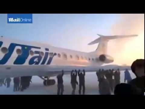 Passengers-Push Plane | in SIBERIA | RUSSIAN AIRLINES|