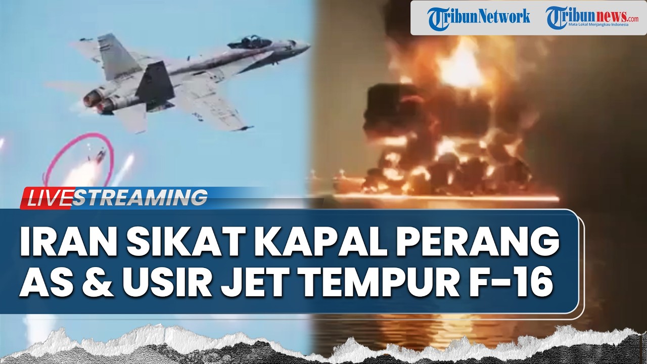 Hormuz Memanas! Rudal Iran Diklaim Hantam Kapal Perang AS Hingga Jet F-16 Keok dalam Duel Udara