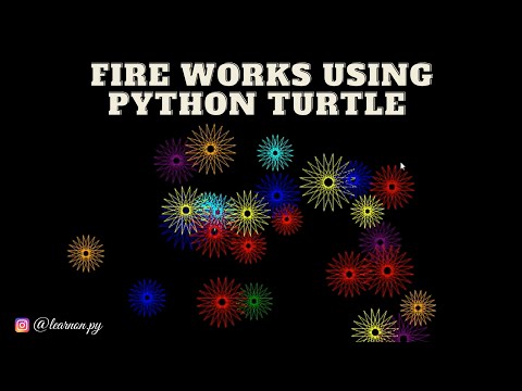 How To Draw Fireworks Using Python Turtle Graphics Python Beginner Project Learnonpy