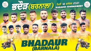 Bhadaur (Barnala) Kabaddi Tournamnet 18 Dec 2021