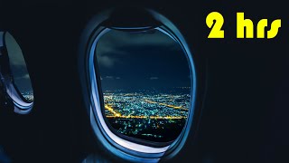 Night Flight Window Seat | Relaxing Plane Ambience & Engine Sounds