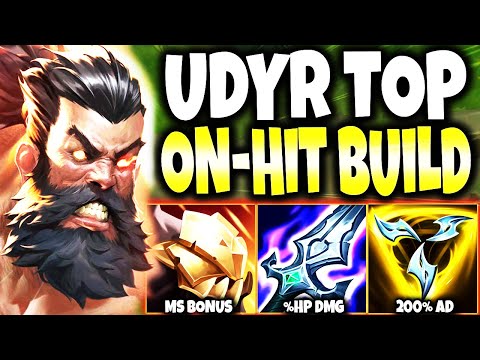 New Reworked Udyr ON-HIT BUILD TOP will DELETE ANY TARGET WITHIN SECONDS 🔥 LoL TOP Udyr s12 Gameplay