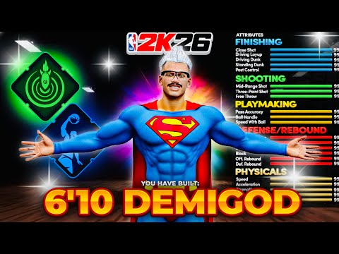 *NEW* DEMIGOD BUILD in NBA 2K26 is UNPATCHABLE! 6'10 ISO BUILD NBA 2K26! best build 2k26
