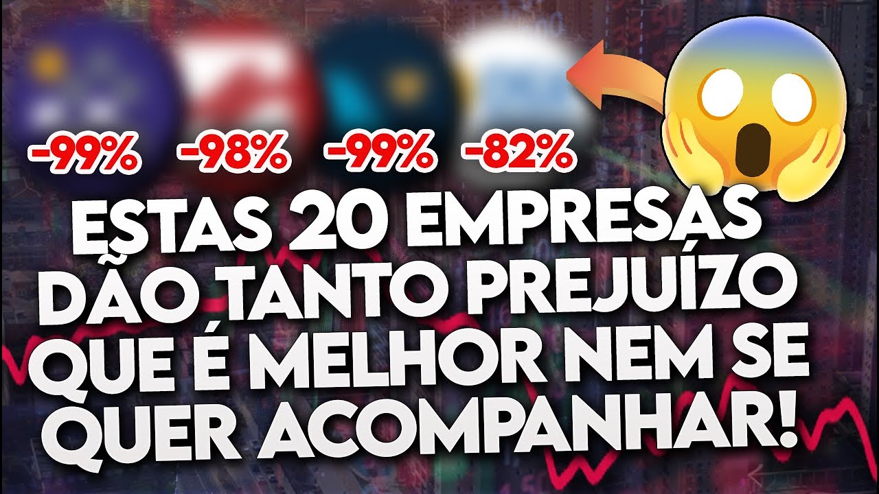 As 20 AÇÕES MAIS ARRISCADAS da BOLSA! (AÇÕES que PODEM FALIR a QUALQUER MOMENTO!) - TOP 20