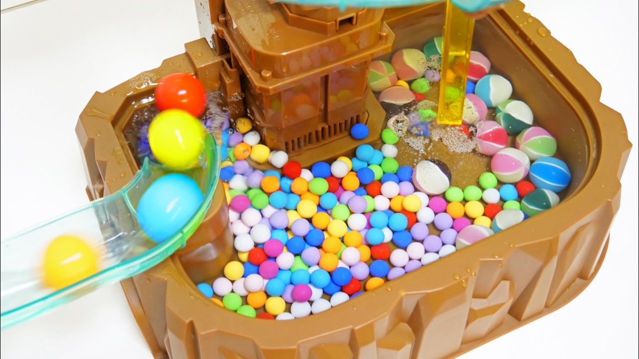 Marble Run Race ASMR ☆ Handmade wooden seesaw ＆ somen water slide