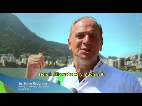 Steve Redgrave visits rowing Olympic venue