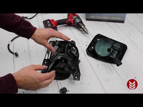 Dodge Ram vertical Morimoto fog light upgrade overview, prep and output comparison.