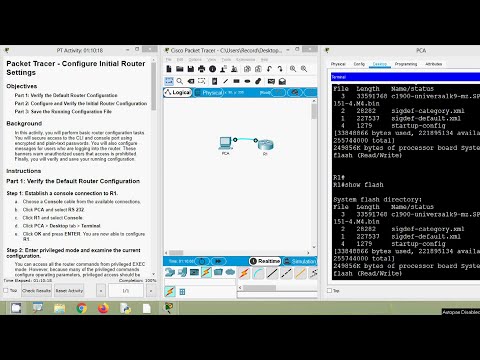 10.1.4 Packet Tracer - Configure Initial Router Settings