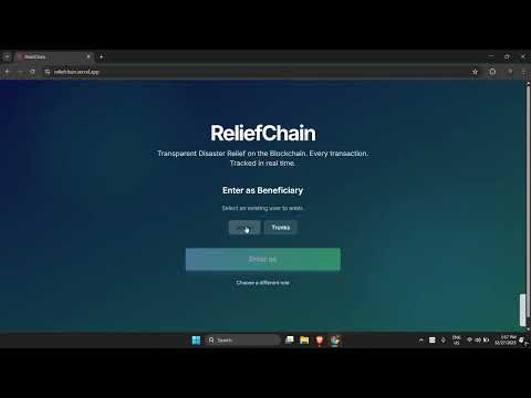 ReliefChain by Team CodeX