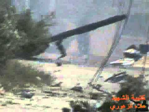 تدمير دبابة T62 من قبل كتيبة الشهيد علاء الزهوري في قرية سقرجة في القصير في حمص