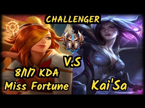 VK Professor (MISS FORTUNE) vs KAI'SA - 8/1/7 KDA BOTTOM ADC CHALLENGER GAMEPLAY - BR