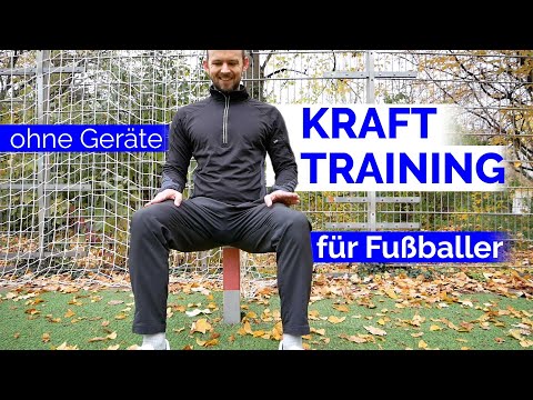Krafttraining für Fußballer zu Hause - Muskelaufbau ohne Geräte  - Workout zum Mitmachen