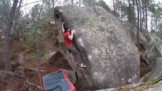 Video thumbnail of Sunblast, 7b. Fontainebleau