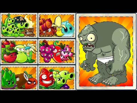 PvZ 2 - Random Team Plants LEVEL 1 Vs  Gargantuar LEVEL 10