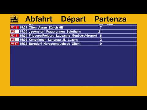 SBB TTS Durchsage - Bern, Ihre nächsten Verbindungen (De + En)