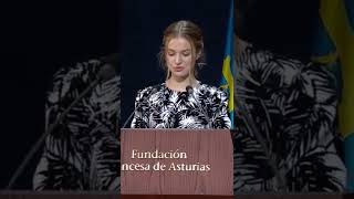 Princess Leonor new Speech on Princess of Asturias Awards 2022.