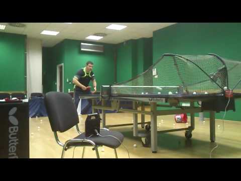 practise with table tennis robot,marinković krešimir