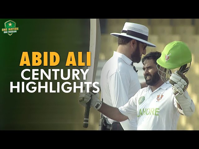 Abid Ali Century Highlights | Lahore Region Whites vs Multan Region | #QeAT 2023/24 | PCB | M1U1A