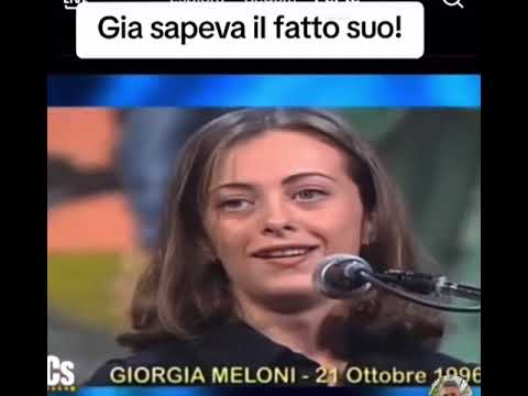 Una giovane Giorgia Meloni risponde a Maurizio Costanzo. Imperdibile!
