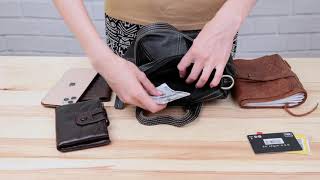 Сумка жіноча на блискавці флотар 20407 Vintage чорна