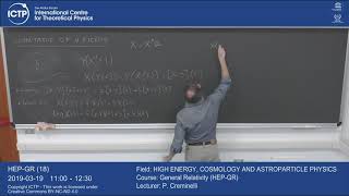 General Relativity (HEP-GR) Lecture 18 video